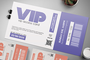 Minimalistic VIP Pass Card 021