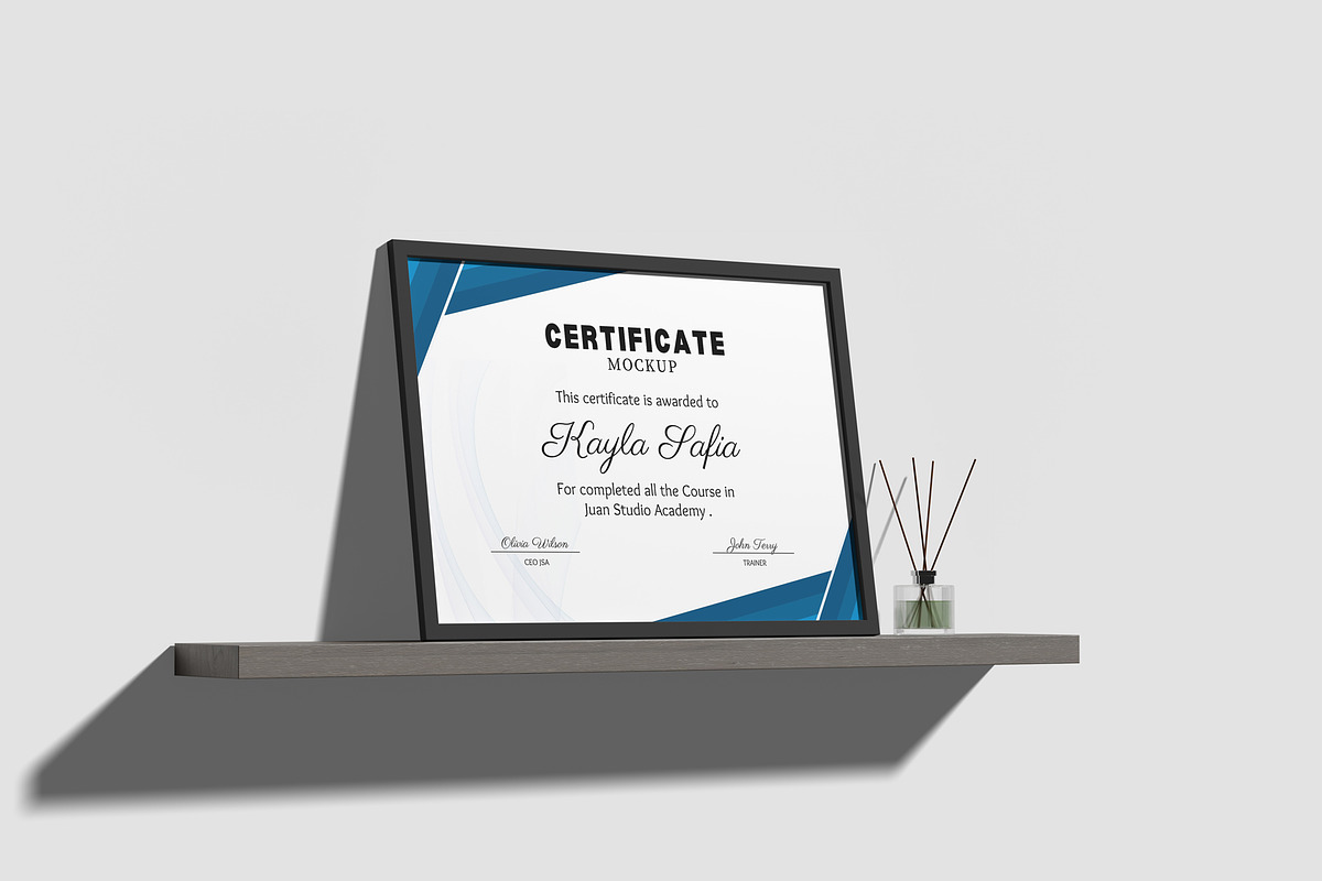 Certificate Frame Mockups, an Advertising Mockup by graphiccrew (Photo 3 of 10)