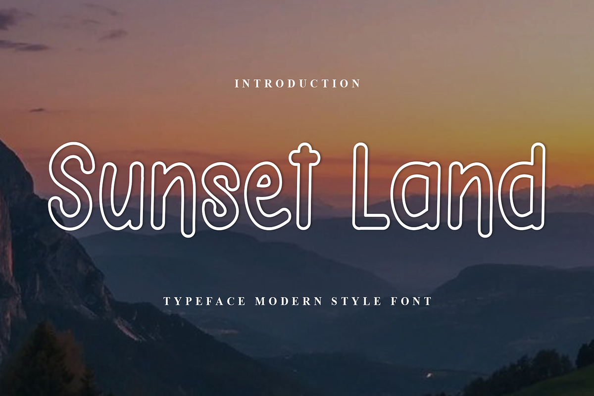 Sunset Land, a Sans Serif Font by InermediaSTUDIO (Photo 1 of 8)