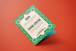 Blue Green Funeral Program, an Invitation Template by graphicook