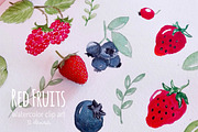 Watercolor fruits clipart, a Food Illustration by Autumn Breeze (Thumbnail 4 of 4)