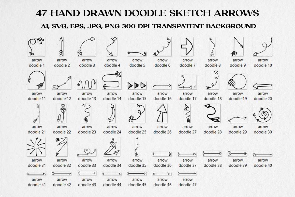 Doodle Arrows Collection, an Object Graphic by Artalia (Photo 2 of 3)