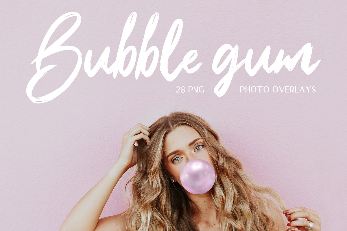 27 bubble gum photo overlays, an Object Graphic by The Graphic Parade (Photo 1 of 10)
