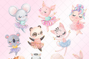 My Cute Ballerina Clipart, a Decorative Illustration by Masha  Studio (Thumbnail 7 of 11)