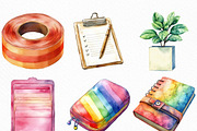 Watercolor Boho Planner Clipart, an Illustration by Craft Nest (Thumbnail 6 of 6)