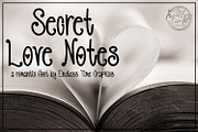 Secret Love Notes - A Valentine Font, a Handwritten Font by Endless Time Graphics (Thumbnail 1 of 5)