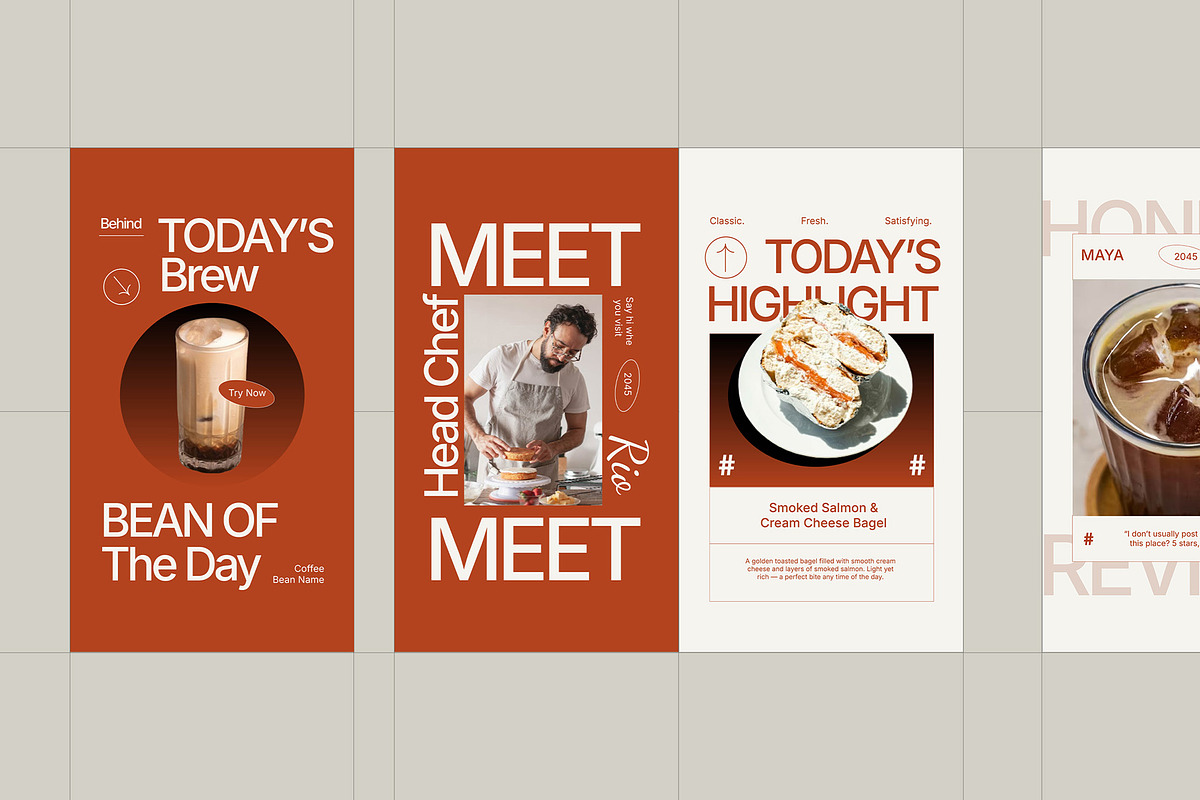 Restaurant & Cafe Instagram Pack preview 2