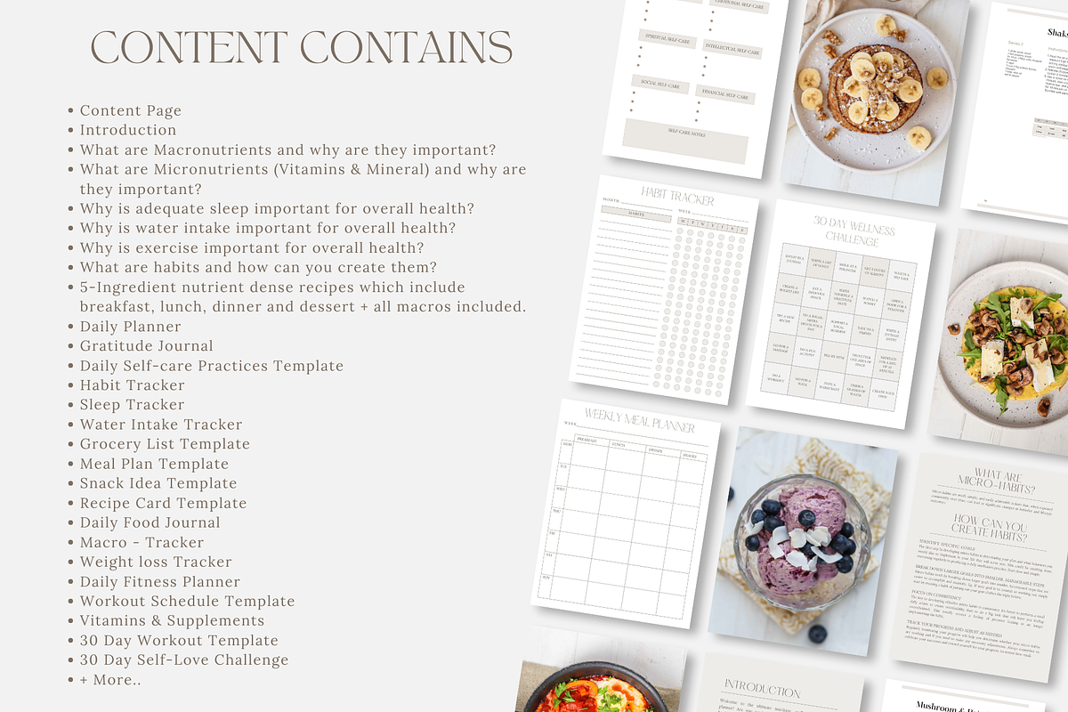 Nutrition And Wellness Planner CANVA, a Templates & Theme by Thrive Nutrition Studio (Photo 3 of 7)