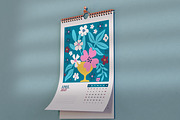 2027 Floral Calendar Template Vector, a Stationery Template by Peacock_design (Thumbnail 7 of 15)