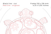 DIY Turtle Laser Cut File Craft Deco, an Object Illustration by Bubert Art (Thumbnail 3 of 9)