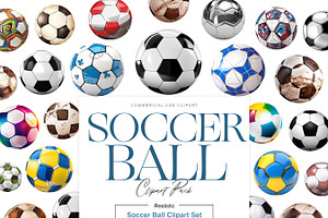 Soccer Ball Clipart, Football Ball, a Sport Illustration by BrushstrokeArtGB