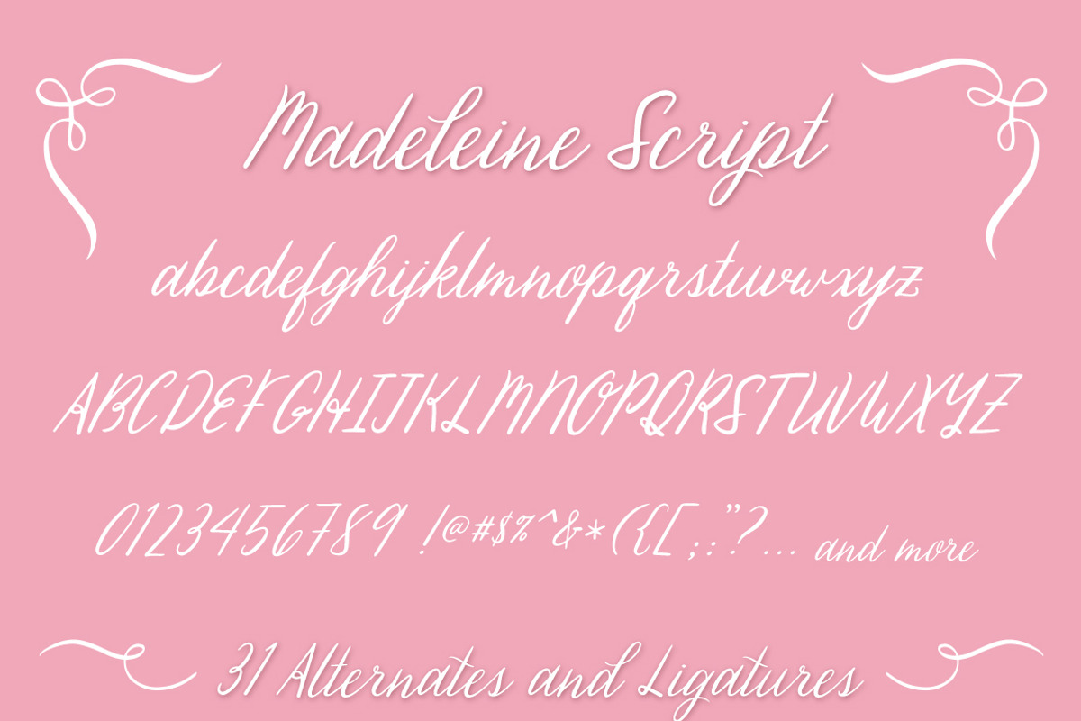 Madeleine - Handmade Script Font preview 8