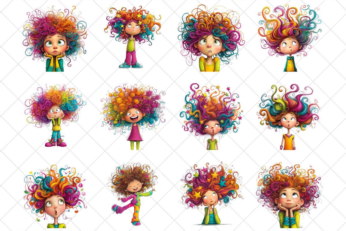 Whimsical Quirky Boy Clipart Bundle, an Illustration by SinaCreation (Photo 2 of 7)
