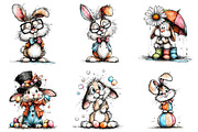 Whimsical Easter Bunny Clipart, an Illustration by Dream Creation (Thumbnail 3 of 6)