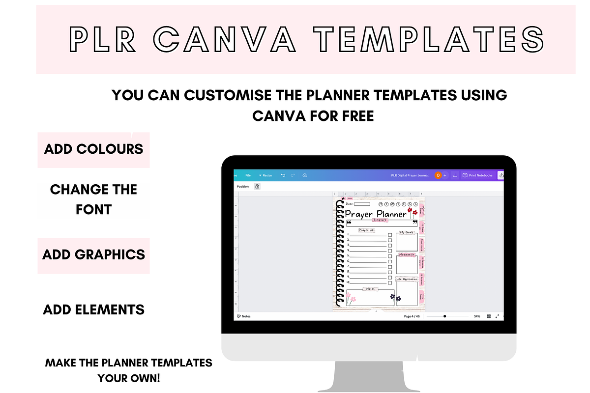 Canva Digital Prayer Journal, a Stationery Template by DigitalbossCreations (Photo 3 of 8)