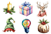 Christmas Doodle Sublimation Clipart, an Illustration by Dream Creation (Thumbnail 4 of 6)