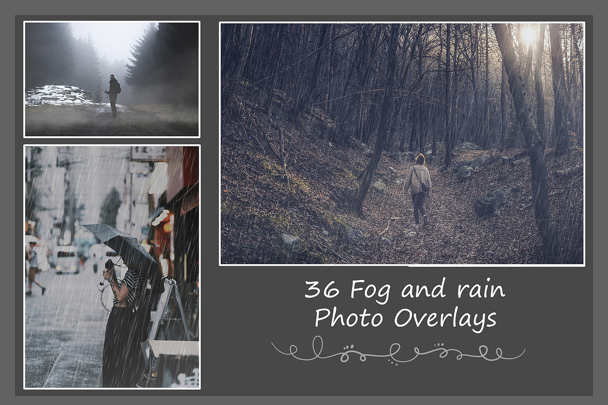 36 Fog and Rain Overlays, a Layer Style Add-On by Eldamar Studio (Photo 1 of 5)