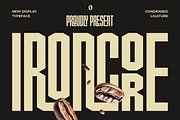 Ironcore Condensed Ligature Font, a Font by PutraCetol Studio (Thumbnail 1 of 5)