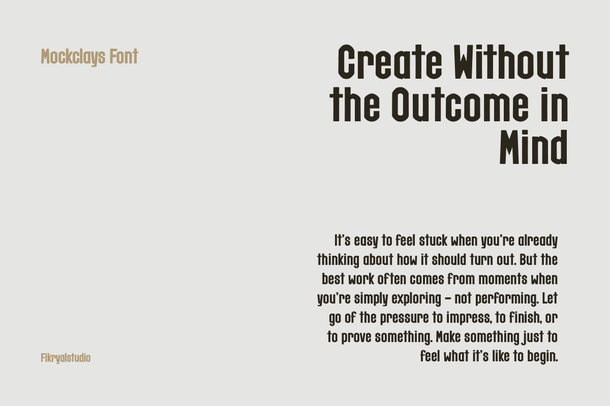 Mockclays – Handcrafted Sans Display, a Sans Serif Font by Fikryal Studio (Photo 5 of 15)