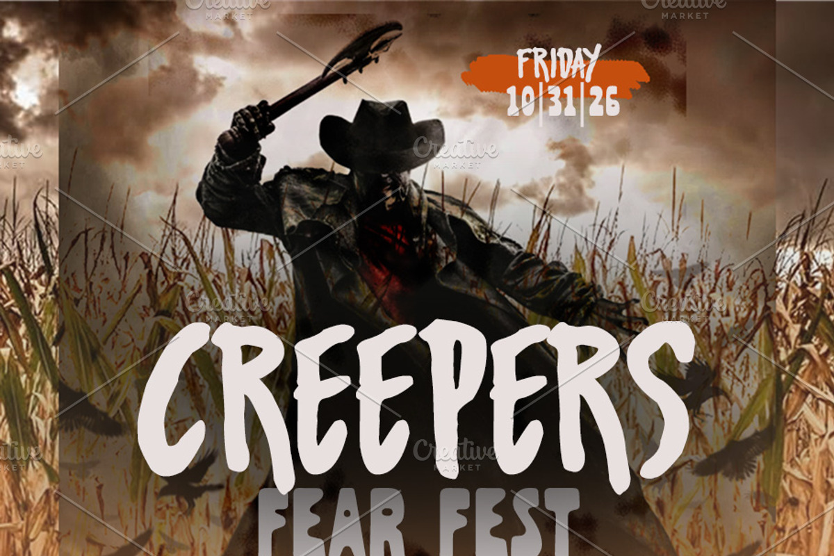 Creepers Fear Fest, a Flyer Template by Delux Designs (DE), LLC (Photo 1 of 2)