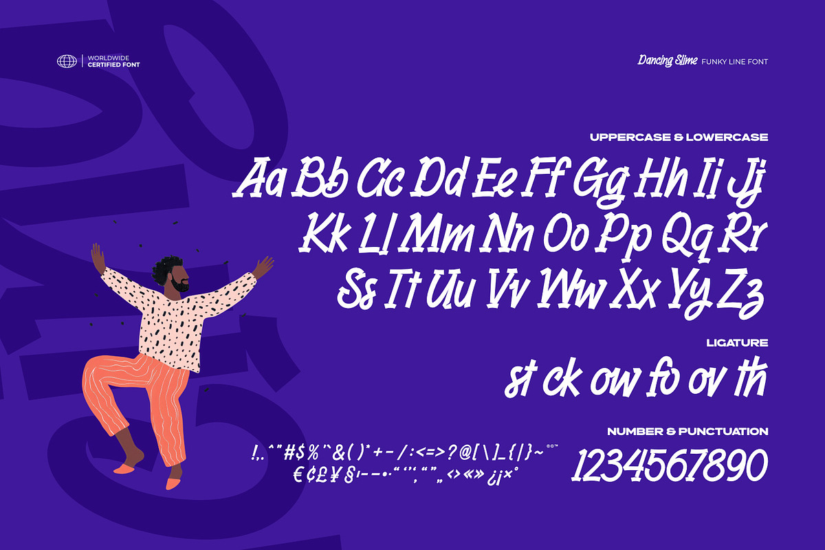 Dancing Slime - Funky Line Font, a Script Font by ikiiko (Photo 6 of 7)