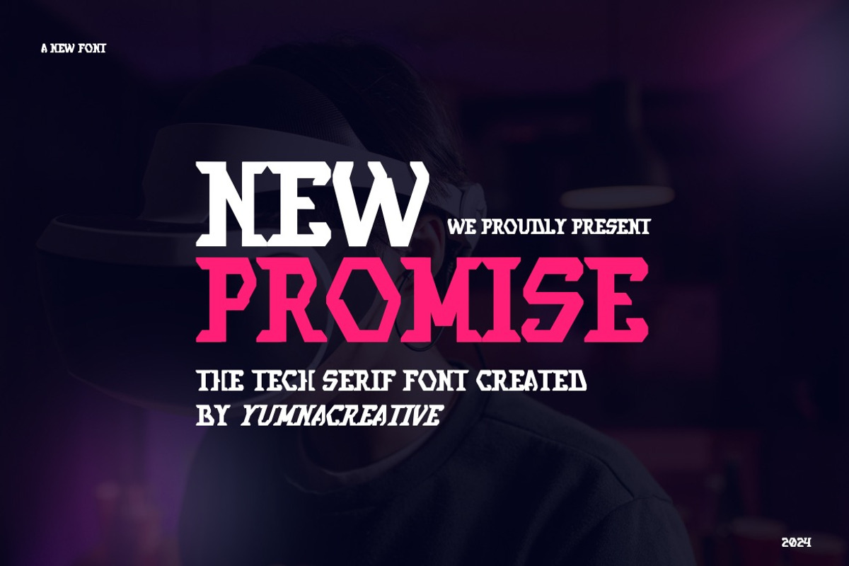Newpromise - Tech Serif Font, a Sans Serif Font by Dhabee (Photo 1 of 5)