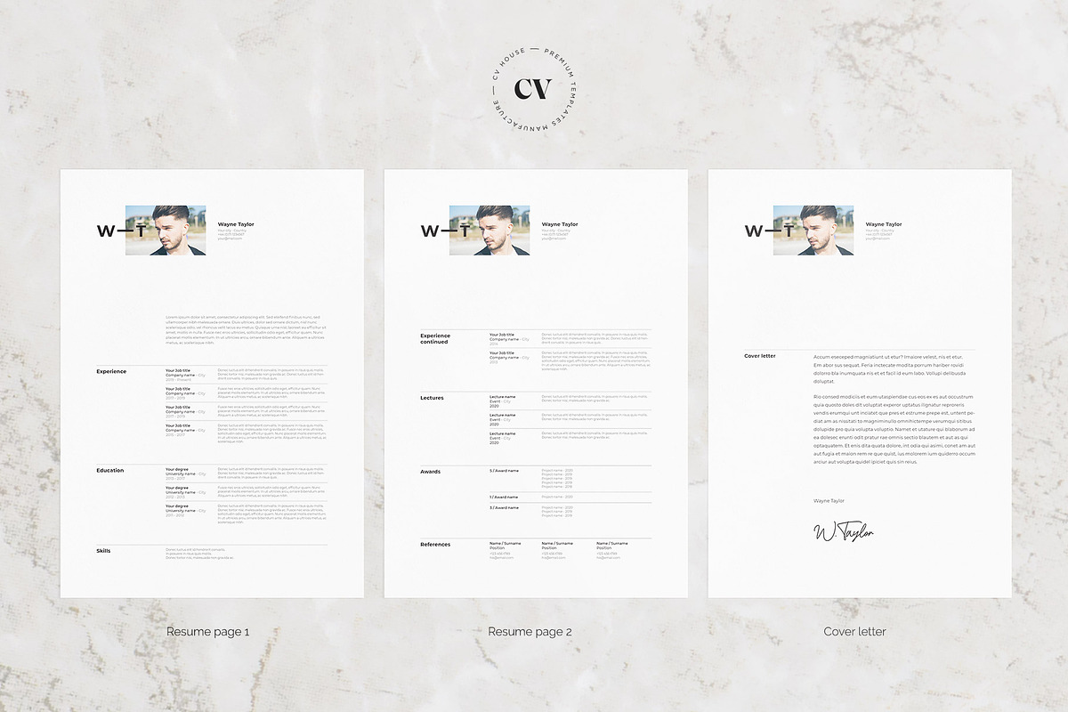 Wayne | CV / resume template, a Resume Template by CV house (Photo 4 of 10)