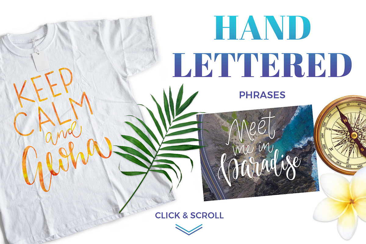Hawaii - watercolor design bundle, an Illustration by Beauty Drops (Photo 4 of 8)