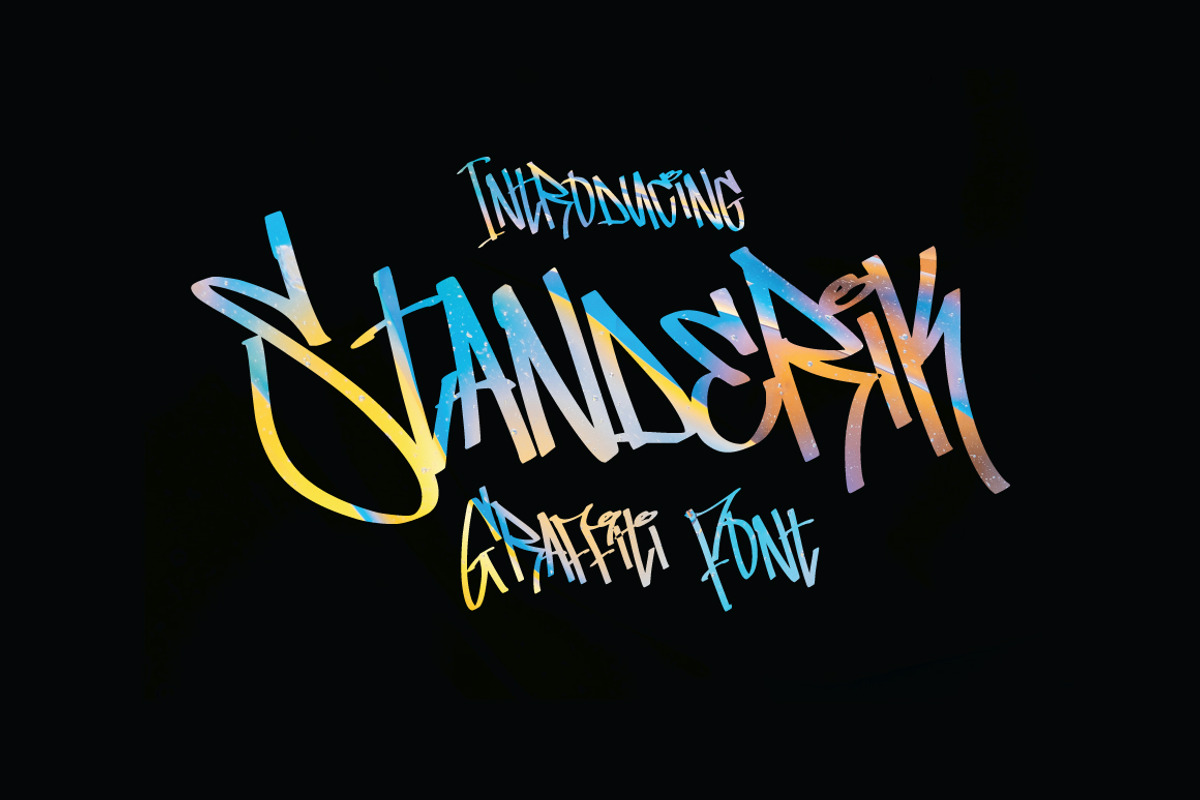 Standerik - Graffiti Font, a Handwritten Font by tebaltipislab (Photo 1 of 8)