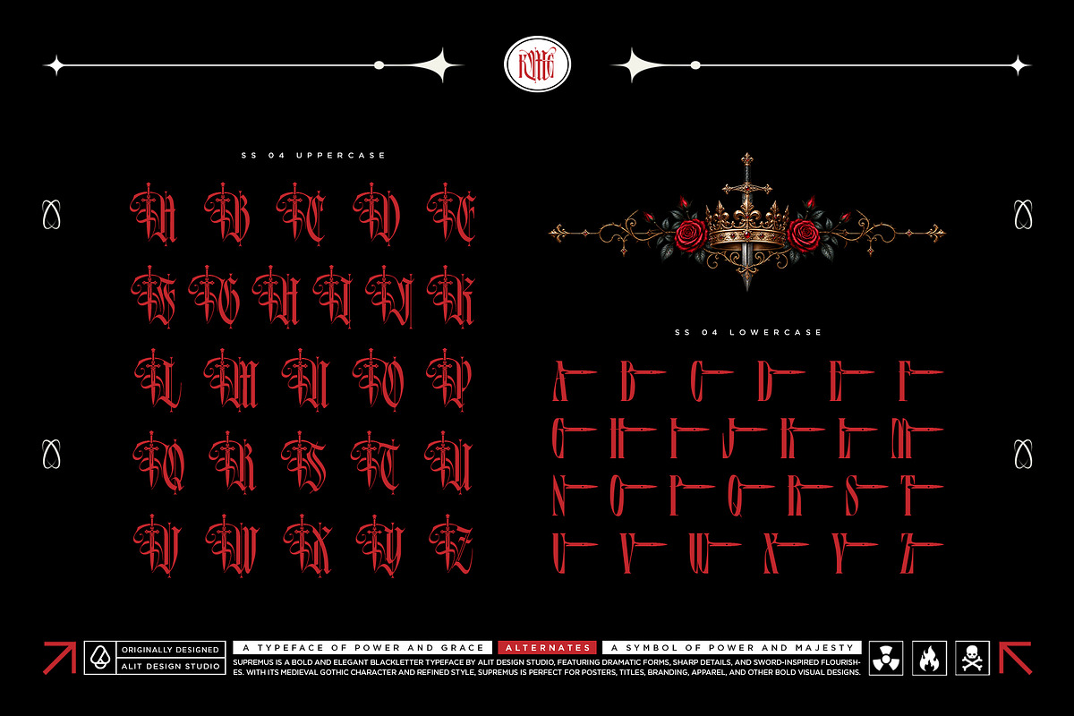 Supremus Typeface, a Blackletter Font by alit design (Photo 15 of 20)