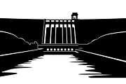 Hydroelectric Dam Power Silhouette, an Illustration by musafir_fashion (Thumbnail 5 of 16)