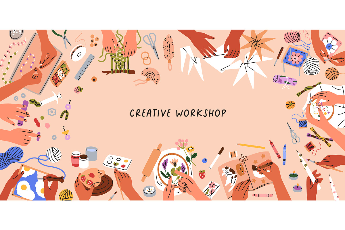 Hand craft, craftwork banner designs, a Decorative Illustration by Good Studio (Photo 2 of 6)