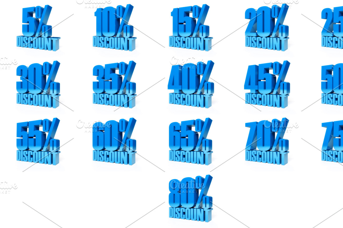 Big bundle of 3D percent discount, a Finance Illustration by sibgat (Photo 6 of 8)