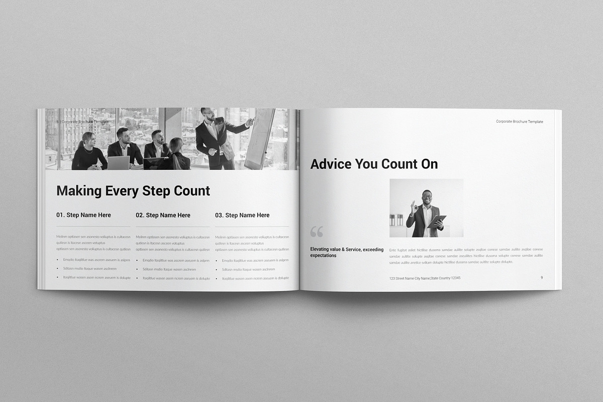 Corporate Brochure Landscape, a Brochure Template by E-Type (Photo 4 of 7)
