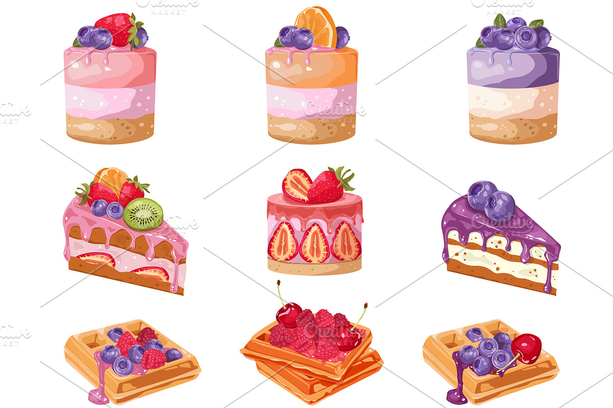 A set of sweet desserts, an Object Graphic by artdemidova (Photo 3 of 9)