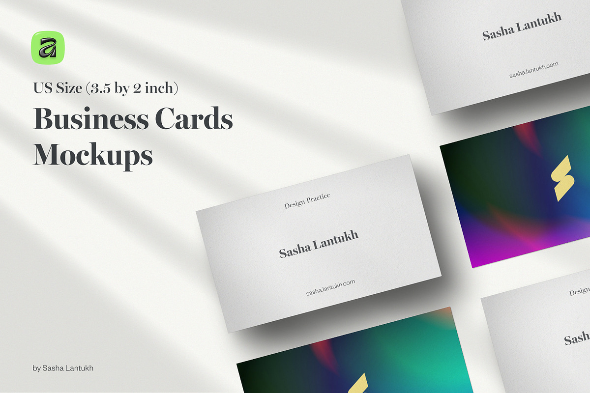 US Business Card Mockups—Affinity v3, a Books & Magazine Mockup by Sasha Lantukh (Photo 1 of 17)