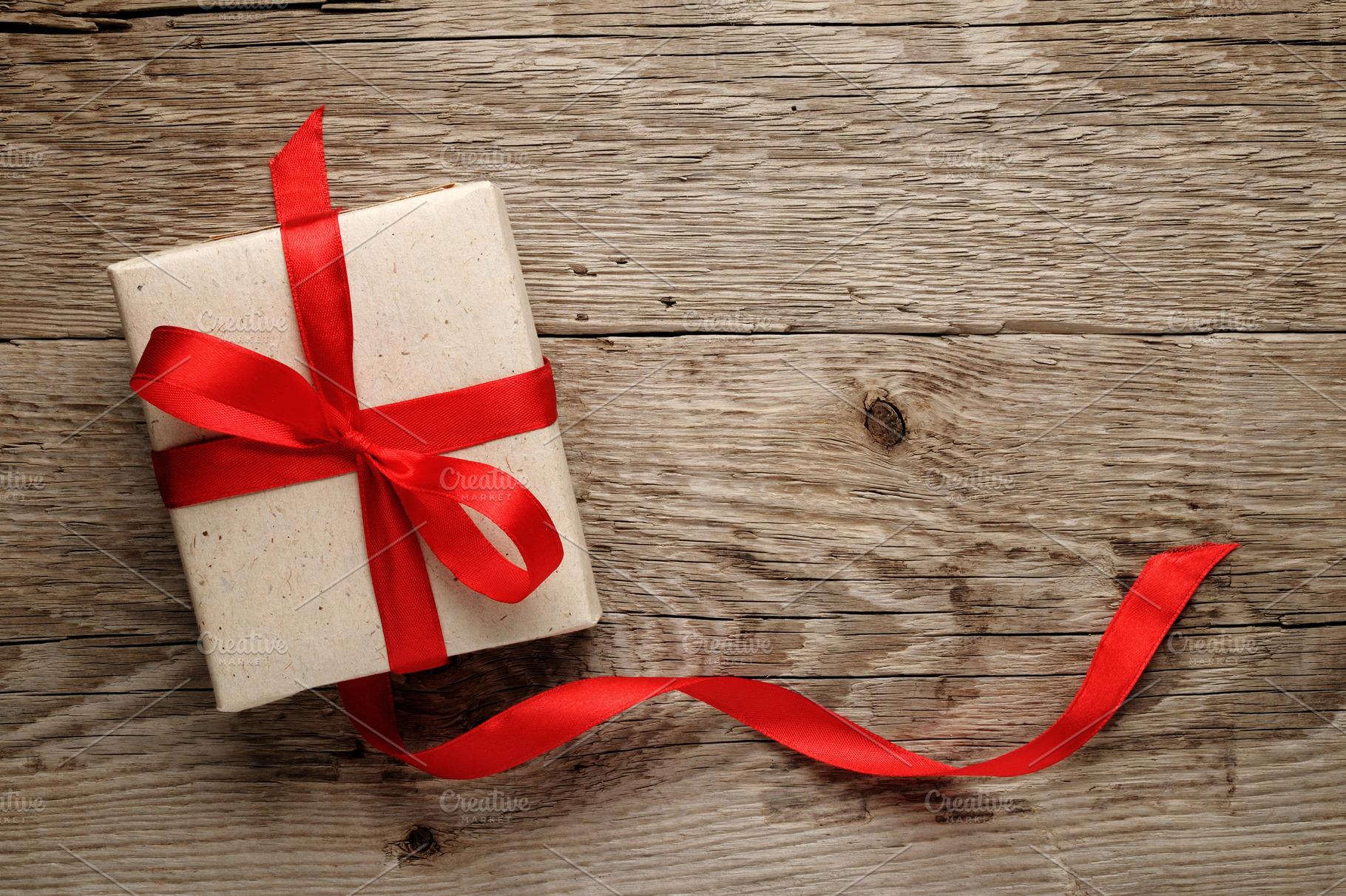 Gift Box With Red Bow Stock Photo Containing Gift And Box