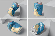 Crumpled Can Mockups, a Cups & Container Mockup by megostudi0 (Thumbnail 1 of 6)