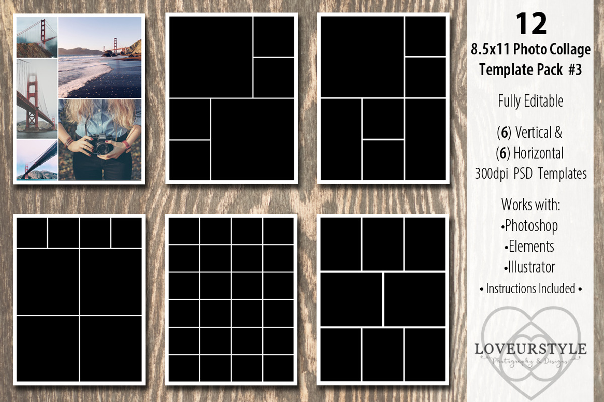 SALE Massive Photo Template Bundle, a Design Template by Loveurstyle Designs (Photo 33 of 39)