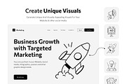 Marketing Icons, an Outline Icon by Prosymbols (Thumbnail 5 of 7)