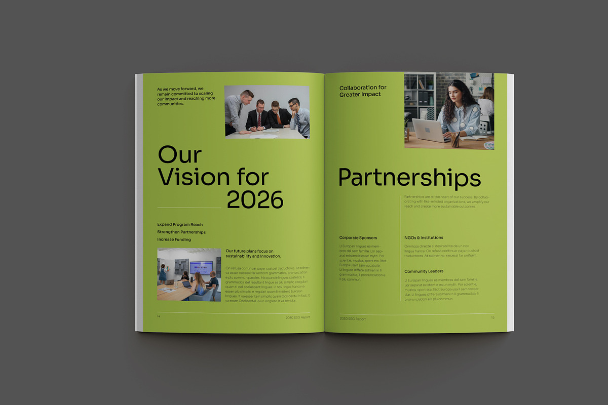 Green Non-Profit Annual Report, a Brochure Template by Neermana (Photo 8 of 11)