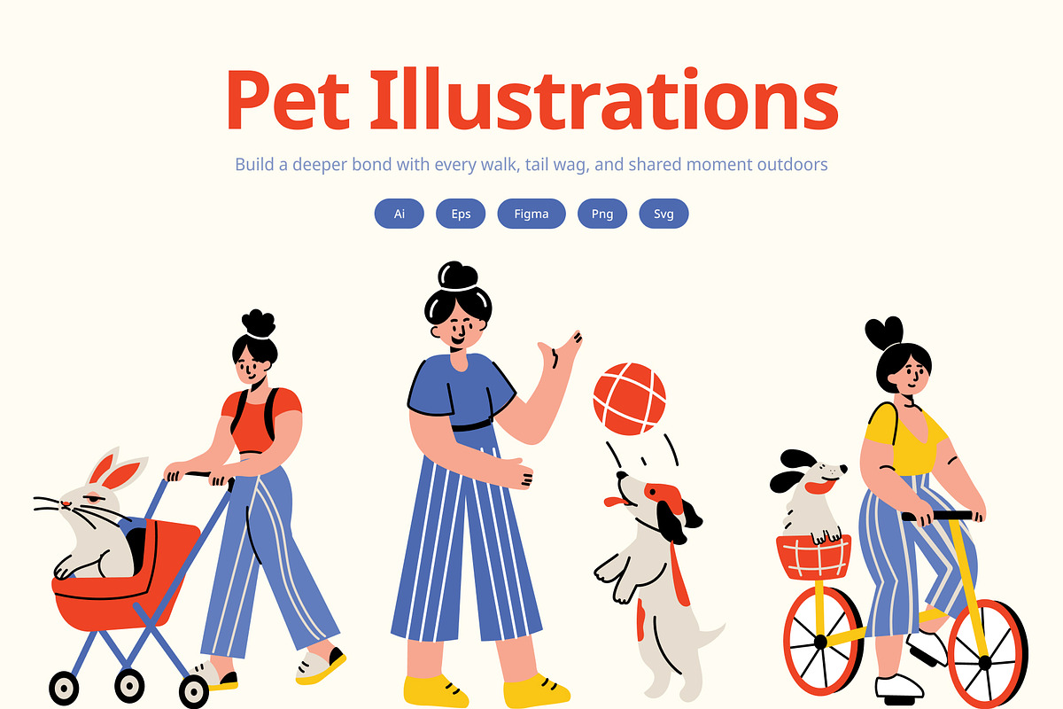 Pet Illustrations Art Set, an Animal Illustration by Vectors Market (Photo 1 of 9)