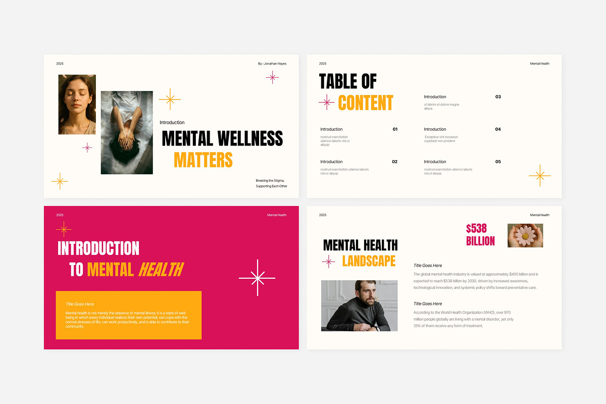 Mental Health Industry PowerPoint, a Presentation Template by Eklip Studio (Photo 2 of 6)