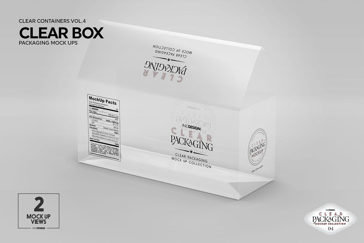 04 Clear Container Packaging Mockups, a Cups & Container Mockup by INCDesign (Photo 7 of 21)