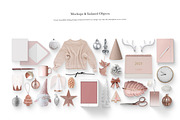 03 SCENE_Pastel Pink Christmas Scene, a Books & Magazine Mockup by Kzara Visual Concepts (Thumbnail 4 of 7)