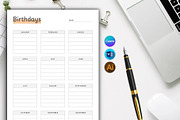 Canva Birthday Planner, a Stationery Template by DesignDevisers (Thumbnail 1 of 9)