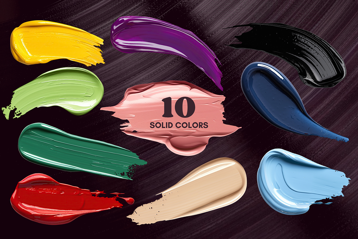 78 High-Res Thick Paint Strokes, an Object Graphic by Kat Anti (Photo 2 of 6)