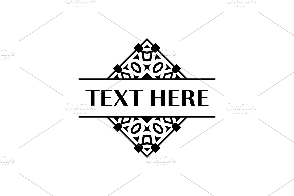 Art Deco Cross Frame Elegant Logo, a Branding & Logo Template by Rasagama Studio