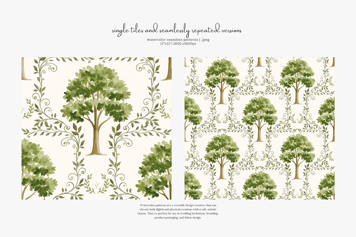 woodland seamless pattern set, a Pattern Graphic by Patishop Art (Photo 4 of 10)