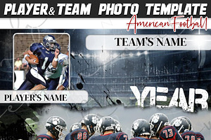 Football Memory Mate Template, a Poster Template by Brenda Avila Designs
